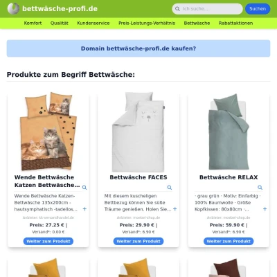 Screenshot bettwäsche-profi.de