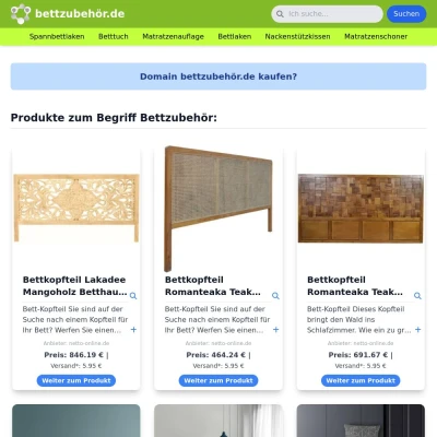 Screenshot bettzubehör.de