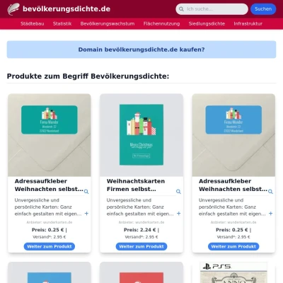 Screenshot bevölkerungsdichte.de