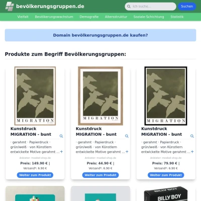 Screenshot bevölkerungsgruppen.de