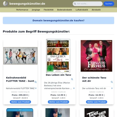 Screenshot bewegungskünstler.de