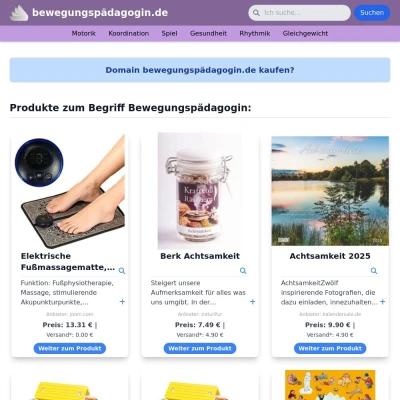 Screenshot bewegungspädagogin.de