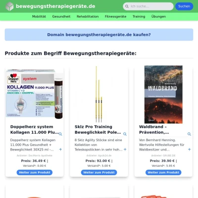 Screenshot bewegungstherapiegeräte.de