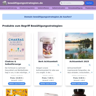 Screenshot bewältigungsstrategien.de
