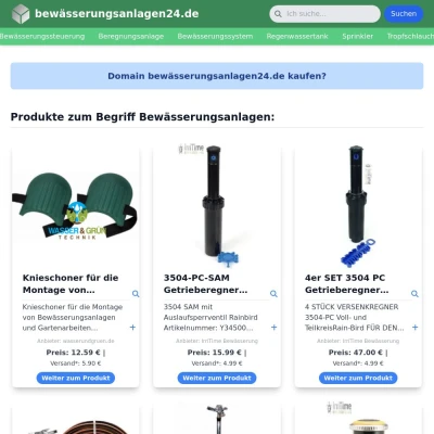 Screenshot bewässerungsanlagen24.de