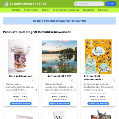 Screenshot bewußtseinswandel.de