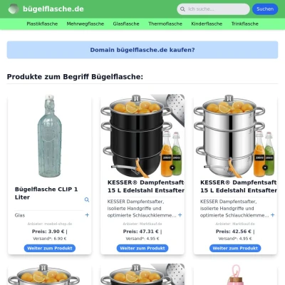 Screenshot bügelflasche.de