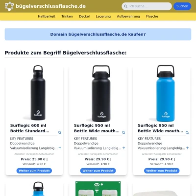 Screenshot bügelverschlussflasche.de