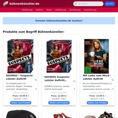 Screenshot bühnenkünstler.de