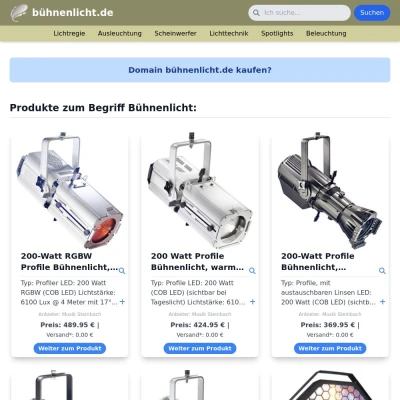 Screenshot bühnenlicht.de