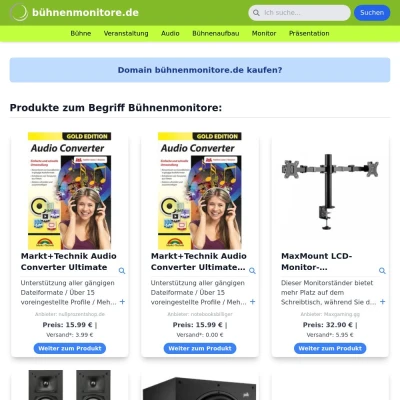 Screenshot bühnenmonitore.de