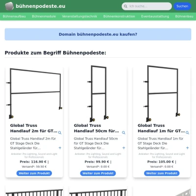 Screenshot bühnenpodeste.eu