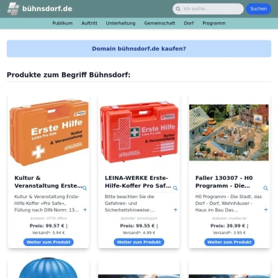 Screenshot bühnsdorf.de