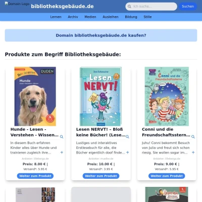 Screenshot bibliotheksgebäude.de