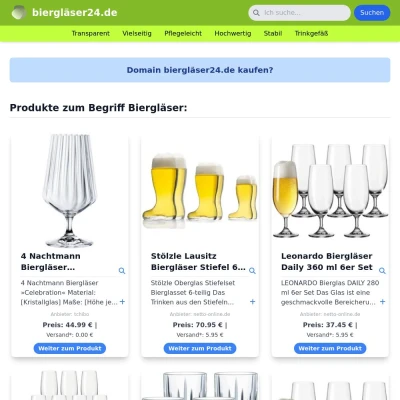 Screenshot biergläser24.de