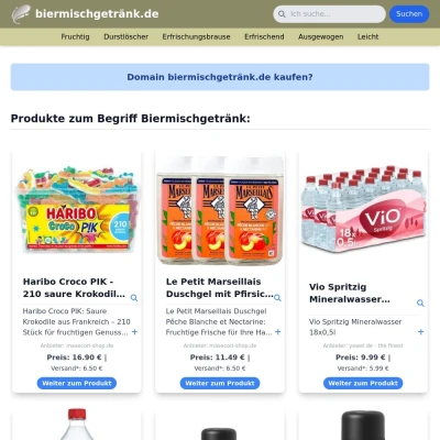 Screenshot biermischgetränk.de