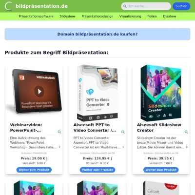 Screenshot bildpräsentation.de