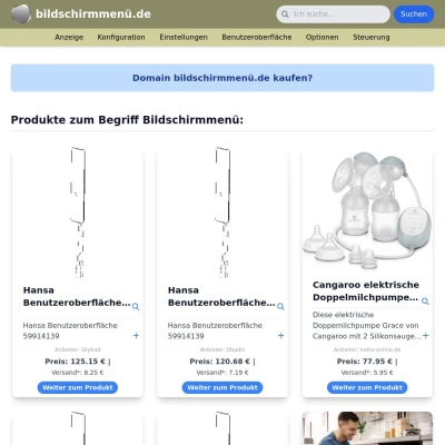 Screenshot bildschirmmenü.de