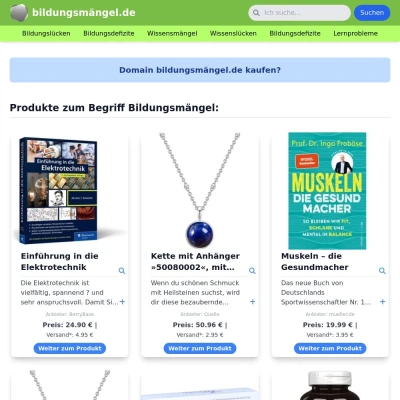 Screenshot bildungsmängel.de