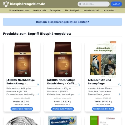 Screenshot biosphärengebiet.de