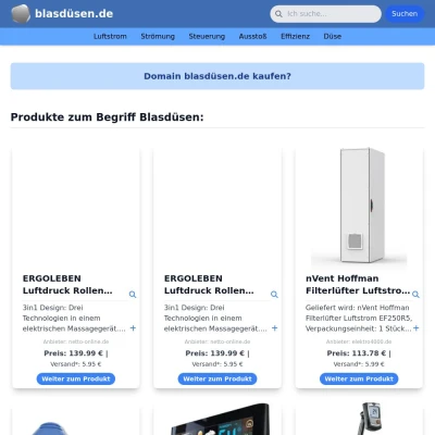 Screenshot blasdüsen.de