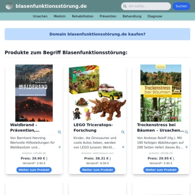 Screenshot blasenfunktionsstörung.de