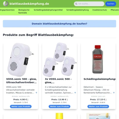 Screenshot blattlausbekämpfung.de