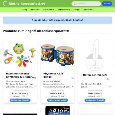Screenshot blechbläserquartett.de