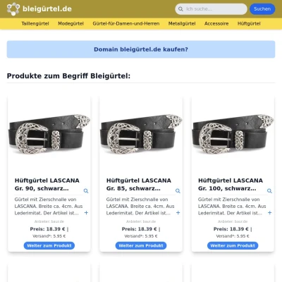 Screenshot bleigürtel.de