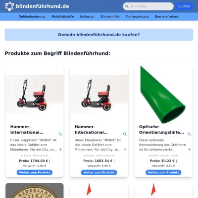 Screenshot blindenführhund.de