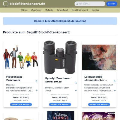 Screenshot blockflötenkonzert.de