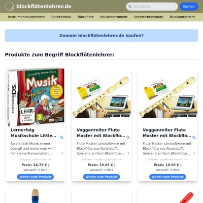 Screenshot blockflötenlehrer.de