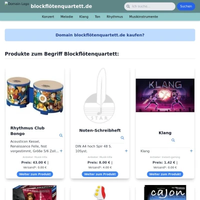 Screenshot blockflötenquartett.de