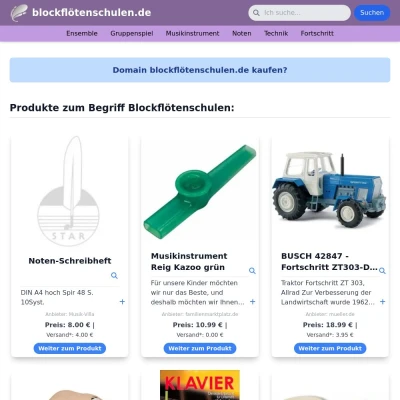 Screenshot blockflötenschulen.de