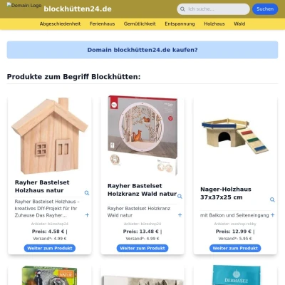 Screenshot blockhütten24.de