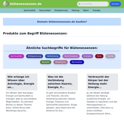 Screenshot blütenessenzen.de