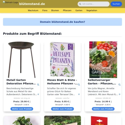 Screenshot blütenstand.de