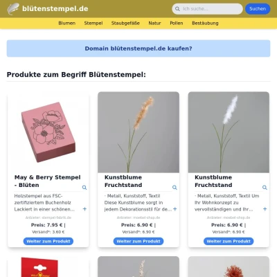 Screenshot blütenstempel.de