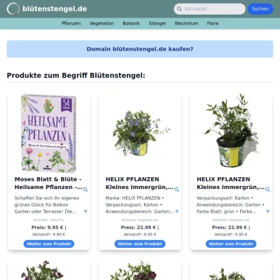 Screenshot blütenstengel.de