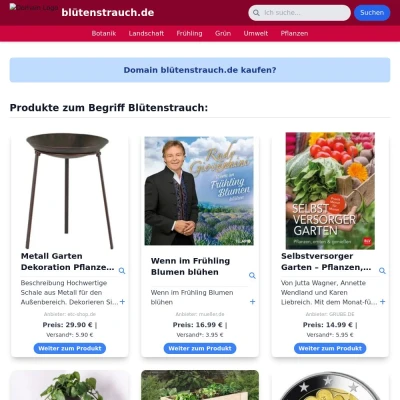 Screenshot blütenstrauch.de