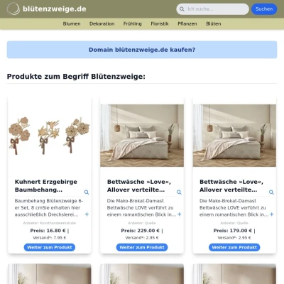 Screenshot blütenzweige.de