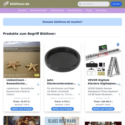 Screenshot blüthner.de