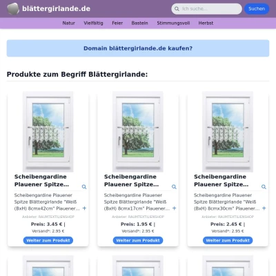 Screenshot blättergirlande.de