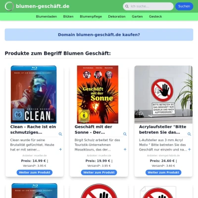 Screenshot blumen-geschäft.de