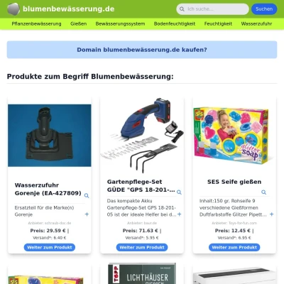 Screenshot blumenbewässerung.de