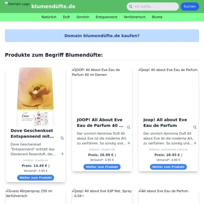 Screenshot blumendüfte.de