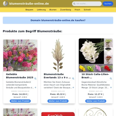 Screenshot blumensträuße-online.de