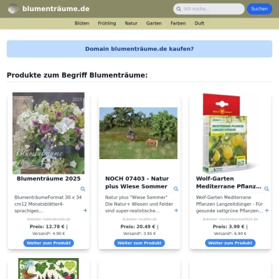 Screenshot blumenträume.de