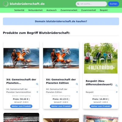 Screenshot blutsbrüderschaft.de