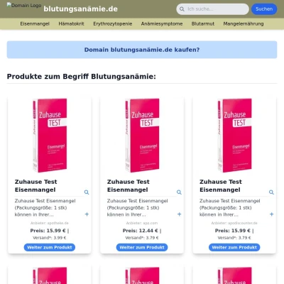 Screenshot blutungsanämie.de